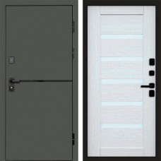 Входная дверь Тренд Грин Царга лиственница белая