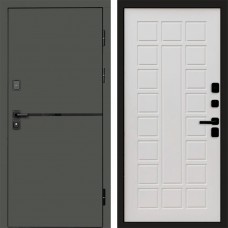 Входная дверь Тренд Грин Престиж белый матовый