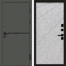 Входная дверь Тренд Грин Лучи бетон светлый