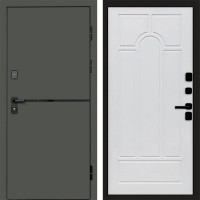 Входная дверь Тренд Грин Арка белое дерево