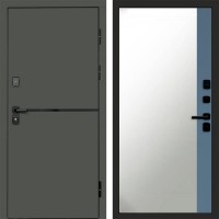 Входная дверь Тренд Грин Зеркало фацет Grey софт