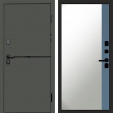 Входная дверь Тренд Грин Зеркало фацет Grey софт