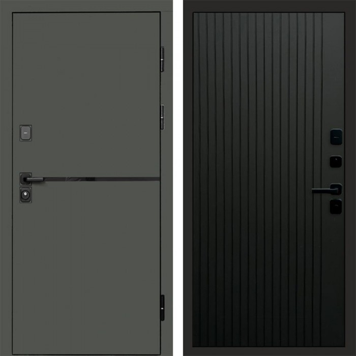Termo Door Тренд Грин Flat Черный кварц