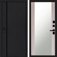 Входная дверь Урбан Black Зеркало Лиственница белая