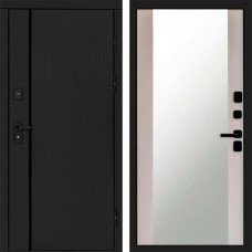 Входная дверь Урбан Black Зеркало Лиственница белая