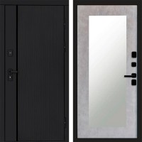 Входная дверь Урбан Black Зеркало триумф бетон светлый