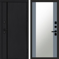 Входная дверь Урбан Black Зеркало 27 Grey Софт