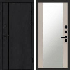 Дверь Termo Door Урбан Black Зеркало 27 Слоновая кость