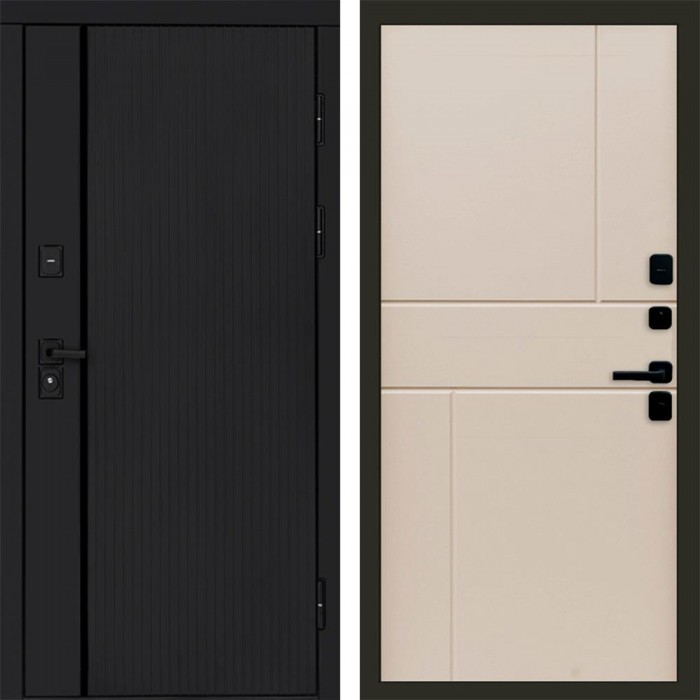 Дверь Termo Door Урбан Black Горизонт Слоновая кость