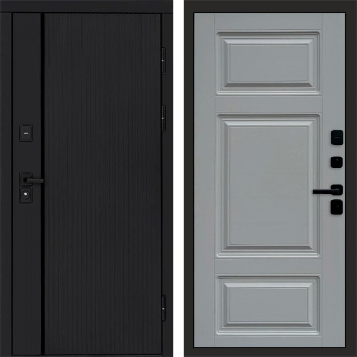 Дверь Termo Door Урбан Black Лион Grey софт