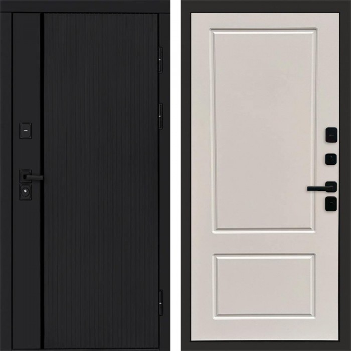 Дверь входная Termo Door Урбан Black Марсель Слоновая кость
