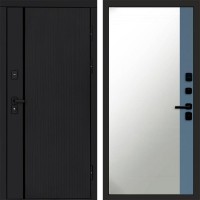 Входная дверь Урбан Black Зеркало фацет Grey софт