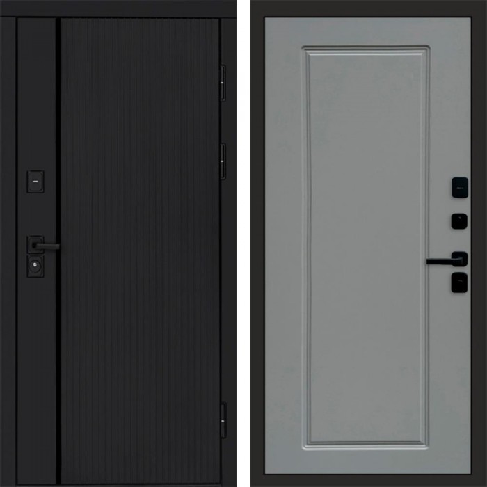 Входная дверь Урбан Black Гранд Grey софт