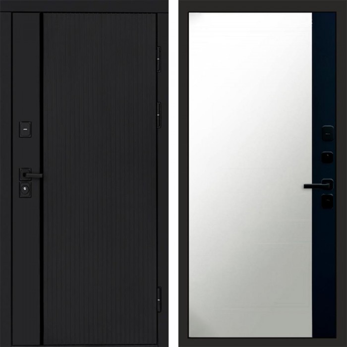 Дверь Termo Door Урбан Black Зеркало фацет Черный кварц