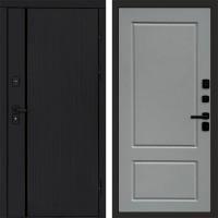 Дверь входная Termo Door Урбан Black Марсель Grey софт