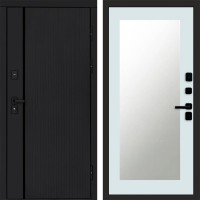 Дверь Termo Door Урбан Black Зеркало Триумф Белый софт