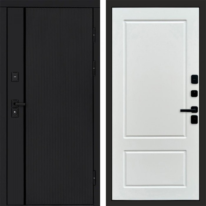 Дверь входная Termo Door Урбан Black Марсель Белый софт