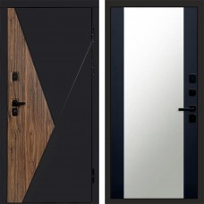 Дверь Termo Door Матрикс (MatriX) Зеркало 27 Черный кварц + тонировка