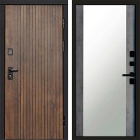 Входная дверь Твист ультра Зеркало бетон темный