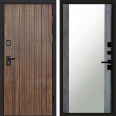 Входная дверь Твист ультра Зеркало бетон темный