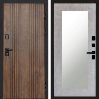 Входная дверь Твист ультра Зеркало триумф бетон светлый