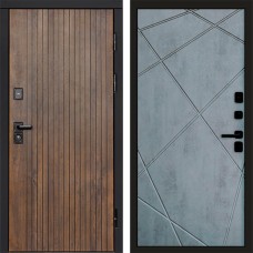 Входная дверь Твист ультра Лучи бетон темный