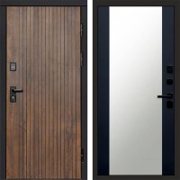 Дверь Termo Door Твист ультра Зеркало 27 Черный кварц + тонировка