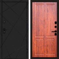 Входная дверь Лучи Black Стандарт орех