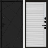 Входная дверь Лучи Black Porte white