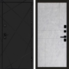 Входная дверь Лучи Black Горизонт бетон светлый