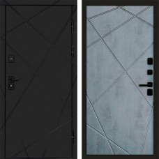 Входная дверь Лучи Black Лучи бетон темный