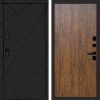 Дверь Termo Door Лучи Black Flat Дуб
