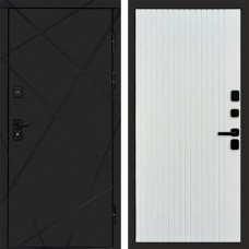 Дверь Termo Door Лучи Black Flat Белый софт