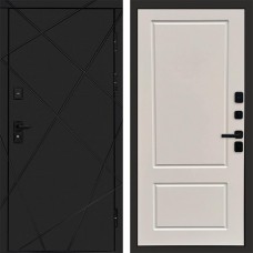 Дверь входная Termo Door Лучи Black Марсель Слоновая кость