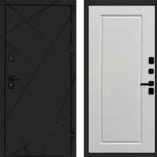 Входная дверь Termo Door Лучи Black Гранд Слоновая кость