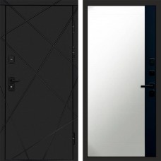 Дверь Termo Door Лучи Black Зеркало фацет Черный кварц