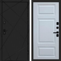 Дверь Termo Door Лучи Black Лион Белый софт