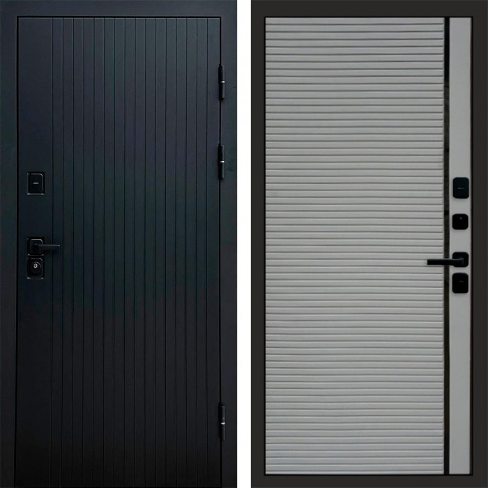 Входная дверь Твист Black Porte Grey софт