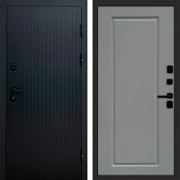 Входная дверь Твист Black Гранд Grey софт