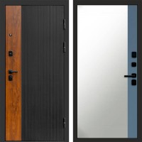 Входная дверь ПРЕСТИЖ Зеркало фацет Grey софт