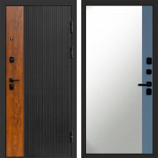 Входная дверь ПРЕСТИЖ Зеркало фацет Grey софт