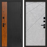 Входная дверь ПРЕСТИЖ Лучи бетон светлый