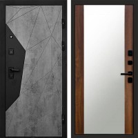 Входная дверь Авангард Бетон Зеркало триумф дуб