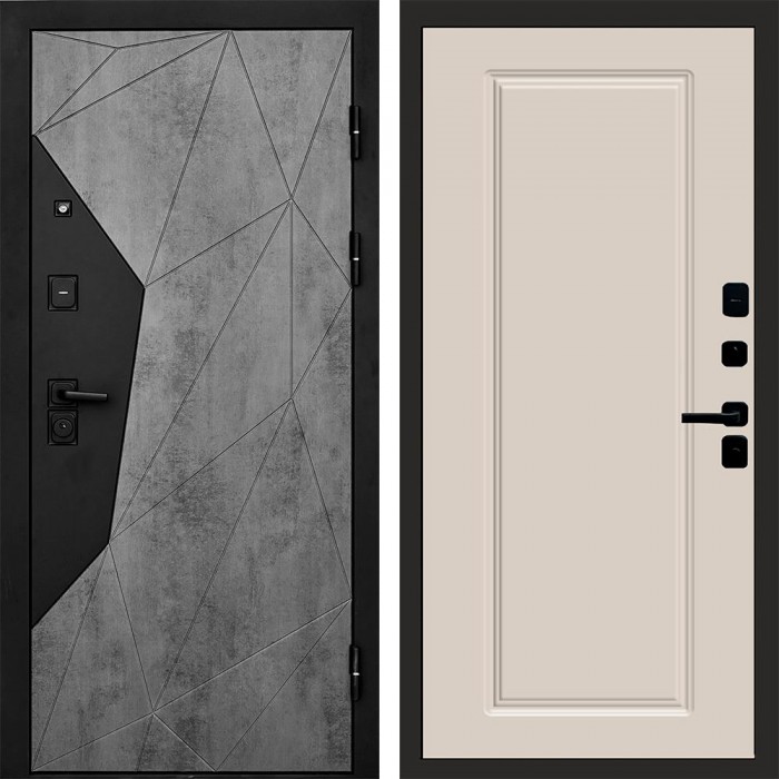 Входная дверь Termo Door Авангард Бетон Гранд Слоновая кость