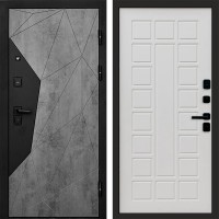 Входная дверь Авангард Бетон Престиж белый матовый
