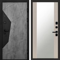 Дверь Termo Door Авангард Бетон Зеркало 27 Слоновая кость