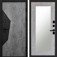 Входная дверь Авангард Бетон Зеркало триумф бетон светлый