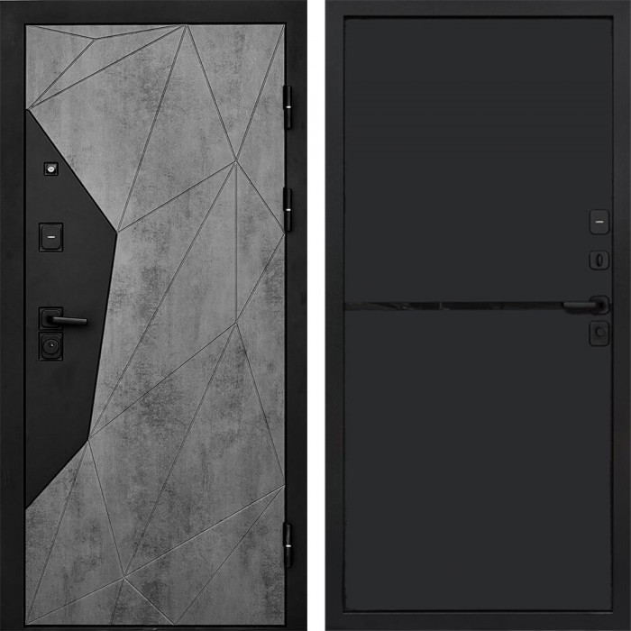 Дверь Termo Door Авангард Бетон Нео Black