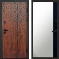Дверь Termo Door Спейс дуб Зеркало фацет Черный кварц