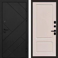 Дверь входная Termo Door Стоун Black Марсель Слоновая кость